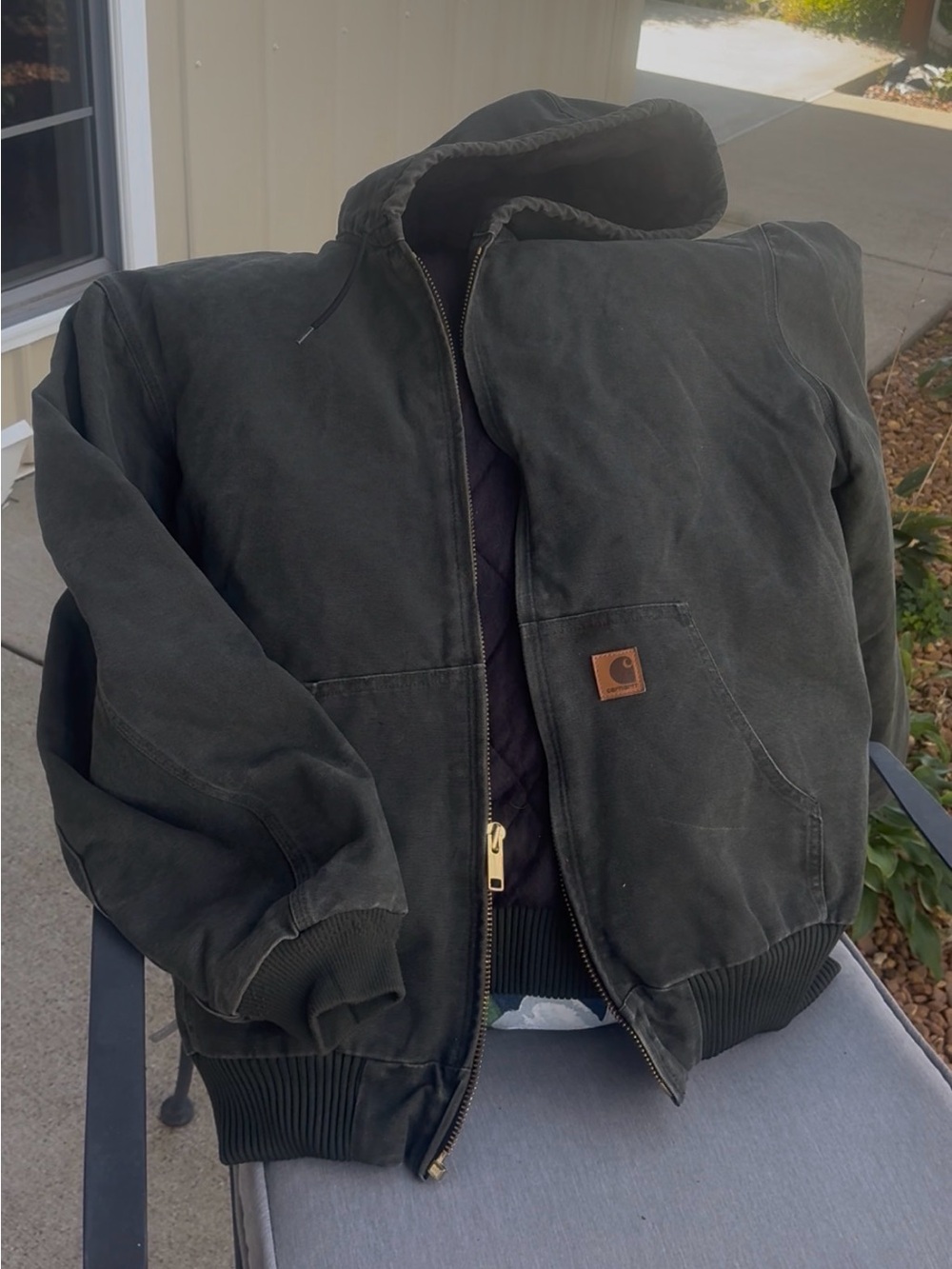 Carhartt Vintage J130 Moss Green Hooded Jacket 2XLTall